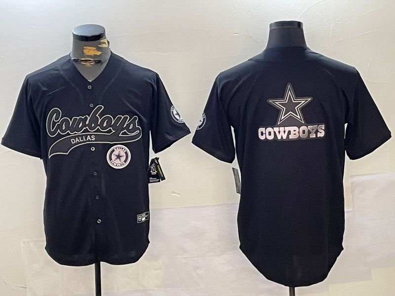 Men Dallas Cowboys Blank Black Joint Name 2024 Nike Limited NFL Jersey style 18